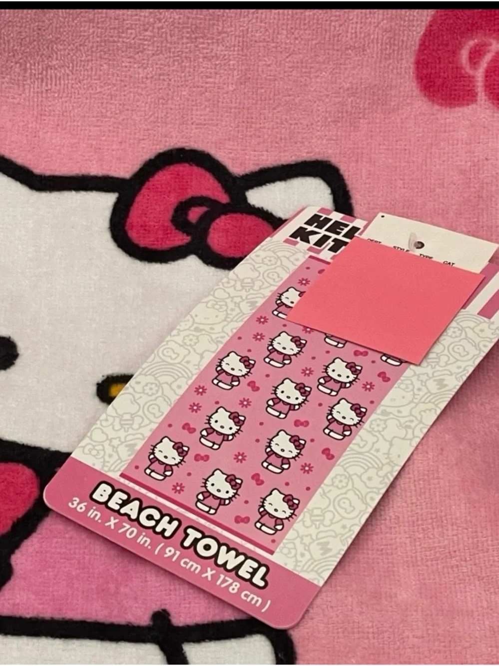 Hello Kitty Beach Towel - Hello Kitty Pink Beach Towel